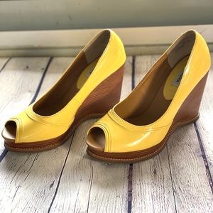 Steve Madden Platform Wedges - Yellow Patent